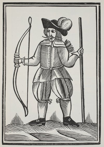 Una vera storia di Robin Hood, illustrazione da Chap-books del XVIII secolo di John Ashton, pub. 1882 da English School