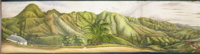Veduta verso Kingston dal Sanatorio Militare di Newcastle, Blue Mountains, Giamaica, 1855 da English School