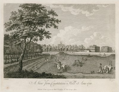 Una vista da Constitution Hill, 1735 da English School