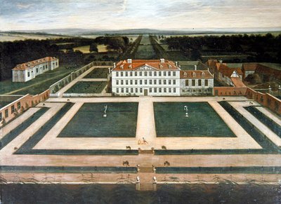 Veduta di Capesthorne Hall, Cheshire, c.1730 da English School