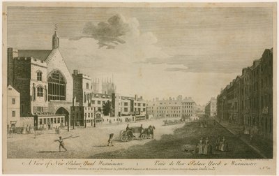 Una vista di New Palace Yard Westminster da English School