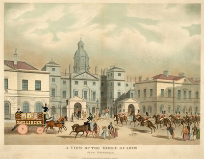 Veduta delle Guardie a Cavallo, da Whitehall da English School