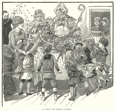 Una visita di Babbo Natale (incisione) da English School