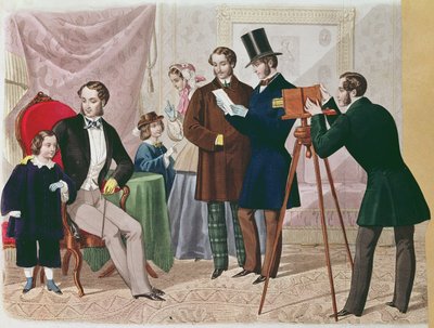 Una visita al fotografo, 1857 da English School