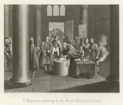 Un battesimo secondo la Chiesa greca in Russia da English School