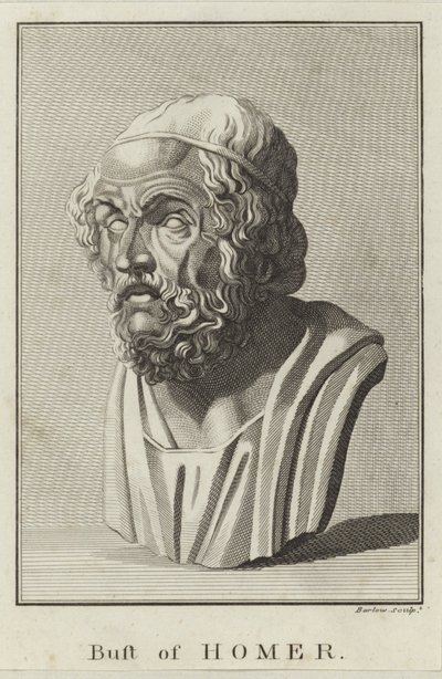 Un busto di Omero da English School