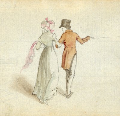 Una coppia che passeggia, c.1825 da English School