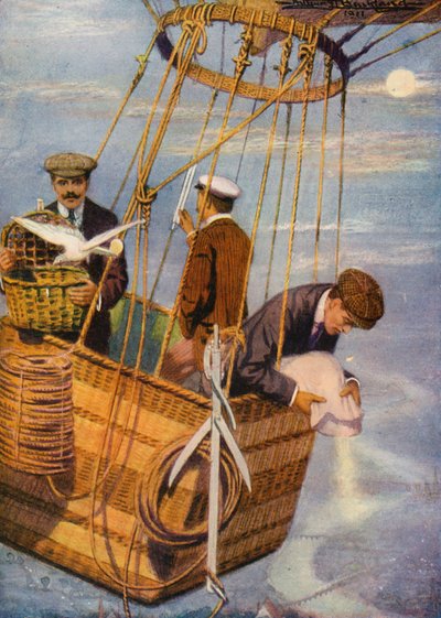 Una crociera tra le nuvole (litografia a colori) da English School