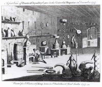 Una prima vista della Chimica Pratica iniziata nella Universal Magazine nel dicembre 1747 da English School