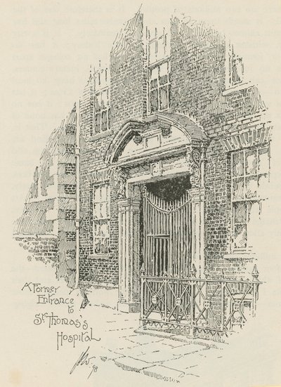 Un ex ingresso del St Thomass Hospital, Londra da English School