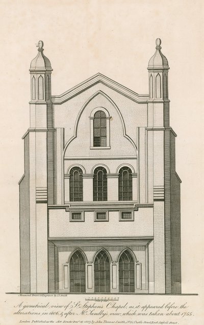 Vista geometrica della Cappella di San Stefano com
