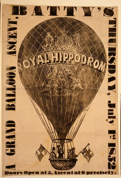 Una grande ascensione in mongolfiera, Battys, giovedì 1 luglio 1852 da English School