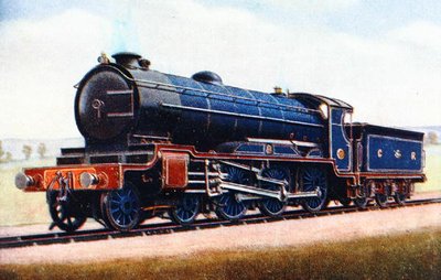 Una locomotiva della London Midland and Scottish Railway, illustrazione da 