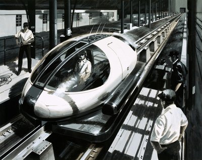 Un veicolo di prova maglev in Giappone da English School