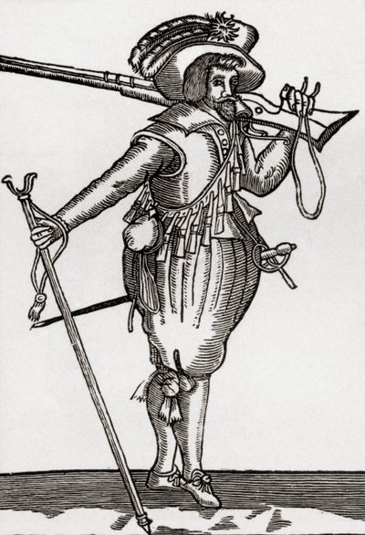 Un moschettiere durante il regno di Re Giacomo I, da 
