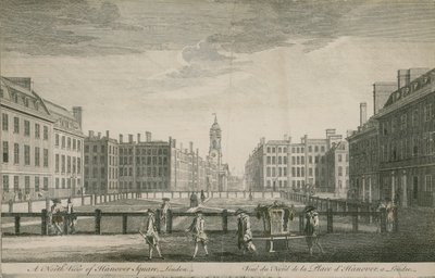 Una vista nord di Hanover Square, Londra da English School