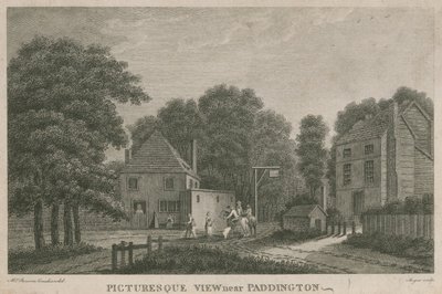 Una vista pittoresca vicino a Paddington, Middlesex da English School