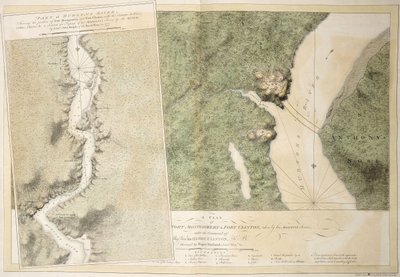 Piano di Fort Montgomery e Fort Clinton, 1774-1779 da English School