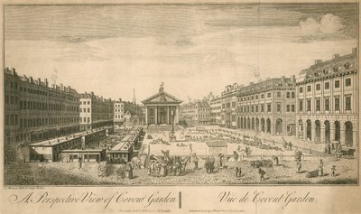 Vista prospettica di Covent Garden, Londra da English School