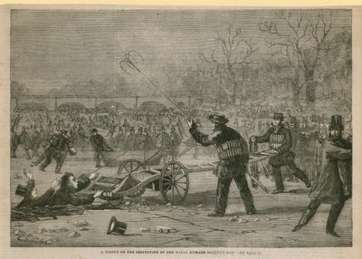 Un salvataggio sul Serpentine da parte degli uomini della Royal Humane Society da English School