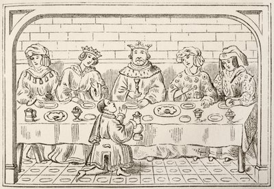 Un banchetto reale, da The National and Domestic History of England di William Hickman Smith Aubrey (1858-1916) pubblicato a Londra, c.1890 da English School