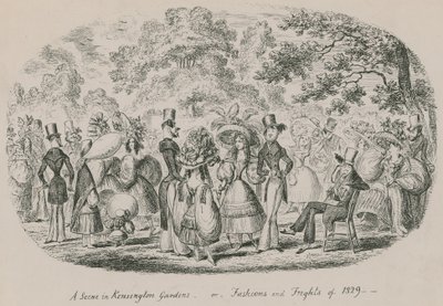 Una scena nei Giardini di Kensington o Mode e Paure del 1829 da English School
