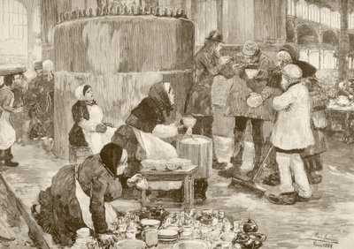 Una mensa dei poveri a Parigi nel 1800 da English School