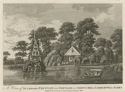 Veduta delle fontane e del cottage del Dr Lettsom da English School
