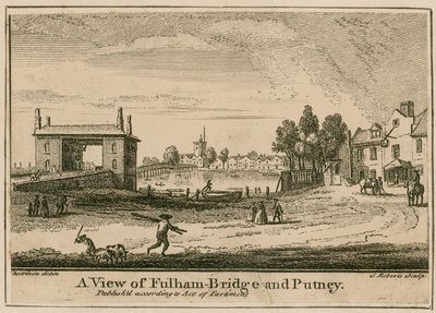 Veduta del Ponte di Fulham e Putney da English School