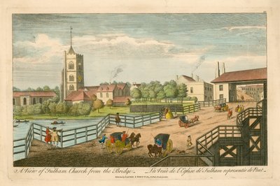 Veduta della Chiesa di Fulham dal Ponte da English School