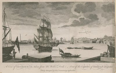 Una vista di Greenwich Reach, presa dal cantiere di Mr Wells da English School