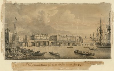 Veduta del Ponte di Londra prima dell