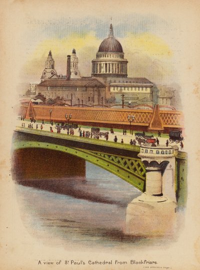 Veduta della Cattedrale di San Paolo da Blackfriars da English School