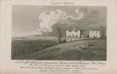 Vista della tenuta di Freehold del defunto John Sewell da English School