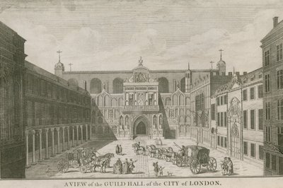 Una veduta della Guildhall della Città di Londra da English School