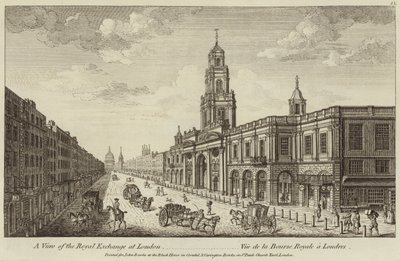 Una vista della Royal Exchange a Londra da English School