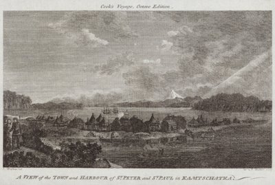 Veduta della città e del porto di San Pietro e San Paolo in Kamtschatka da English School