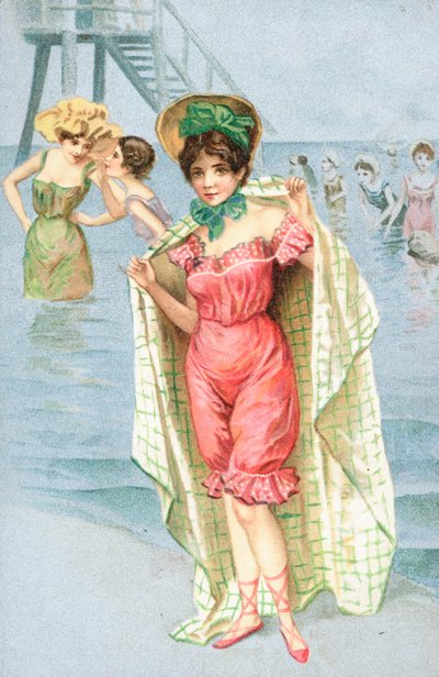 Una donna in costume da bagno da English School