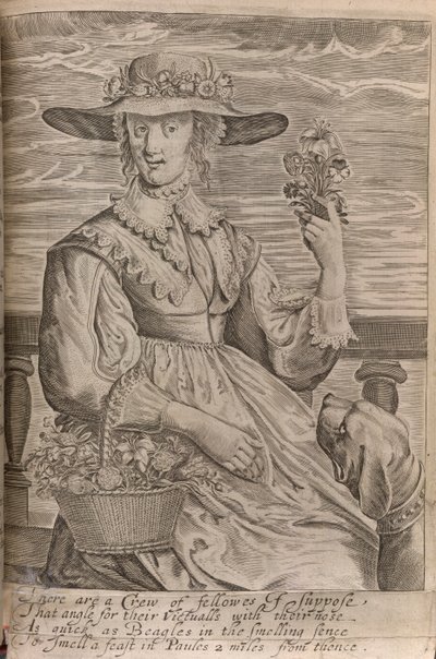 Una donna con fiori, illustrazione da 