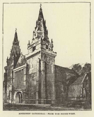 Cattedrale di Aberdeen, da sud-ovest da English School