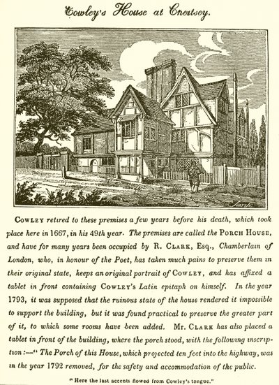 Casa di Abraham Cowley a Chertsey da English School