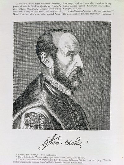 Abramo Ortelio, illustrazione dal Volume IV di 