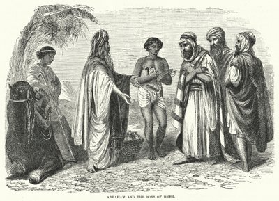 Abramo e i figli di Heth (incisione) da English School