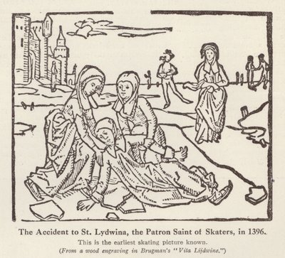 Incidente a Santa Lydwina, patrona dei pattinatori, nel 1396 da English School