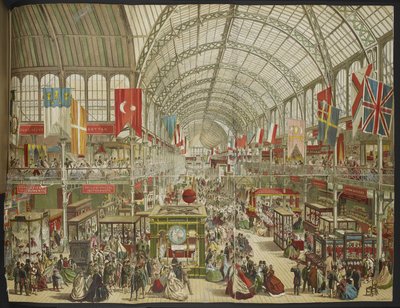 Add. 35255 La Grande Esposizione al Crystal Palace, con le bandiere di varie nazioni da English School