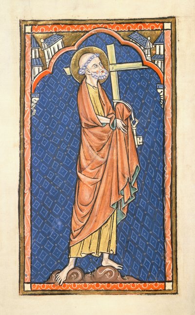 San Pietro, dal Salterio di Oscott, c.1270 da English School