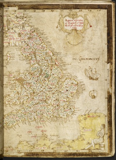 Mappa della Gran Bretagna e Irlanda, dal 