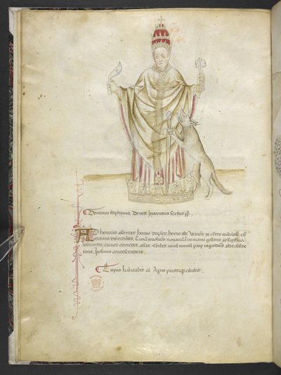 Joachimi Abbatis de Curatio, et Anselmi, Episcopi Marsicani, Vaticinia xxx de Pontificibus Romanis; da Nicolao III. ad Innocentium VIII, c.1500 da English School