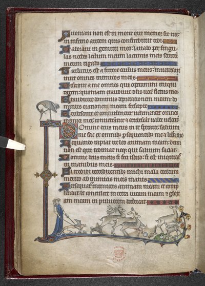 Salmo con estensione marginale che forma un bordo parziale, c.1284-1316 da English School