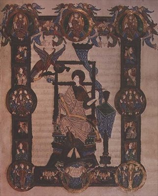 San Giovanni Evangelista, dai Vangeli di Grimbald, c.1020 da English School